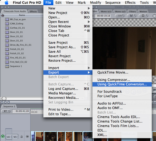 how to export quicktime movie to mp4